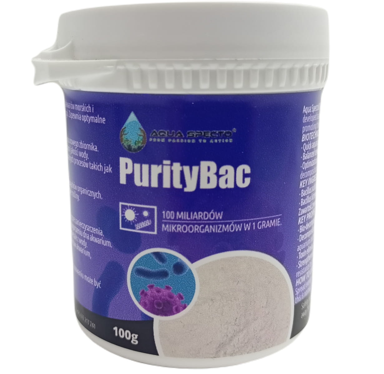 Aqua Specto PurityBac 100g - Bakterie Biostarter do Akwarium.jpg